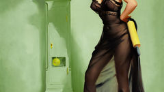 Woman lingerie pinups retro art