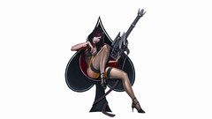 Woman lingerie Rifles ace of spades