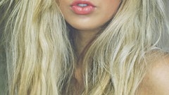Woman lips blondes kissing blue eyes Kiss Kiss