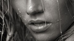 Woman lips blondes lingerie brunettes models high heels Juliane 