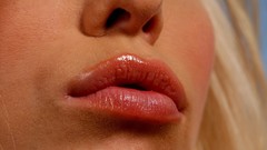 Woman lips blondes models