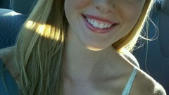 Woman lips blondes smiling teen