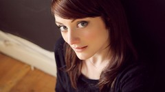 Woman lips blue eyes brunettes models