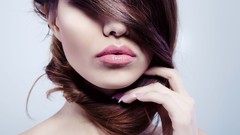 Woman lips brunettes