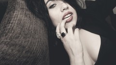 Woman lips brunettes models