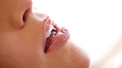 Woman lips brunettes models Digital Desire magazine Chloe James