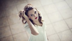 Woman lips brunettes portraits