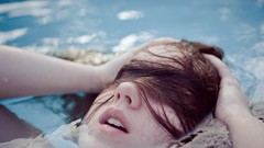 Woman lips brunettes swimming pools