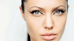 Woman lips Celebrity Angelina Jolie faces Actress