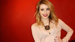 Woman lips Celebrity blondes brown eyes emma roberts