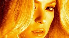 Woman lips Celebrity blondes shakira brown eyes singers