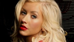 Woman lips Celebrity Christina Aguilera faces blondes singers