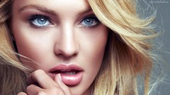 Woman lips faces blondes blue eyes models candice swanepoel