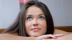 Woman lips faces blue eyes brunettes Met-Art magazine Chantelle 