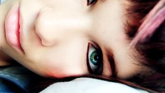 Woman lips faces blue eyes green eyes