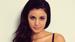 Woman lips faces brunettes models black dress Johanna Lundback