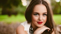 Woman lips faces brunettes portraits