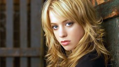 Woman lips faces fences blondes blue eyes