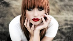 Woman lips faces redheads