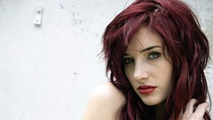 Woman lips green eyes susan coffey redheads