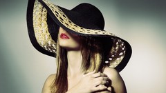 Woman lips hats