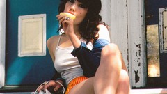 Woman lips legs brunettes models legs crossed