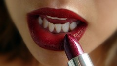 Woman lips lipstick