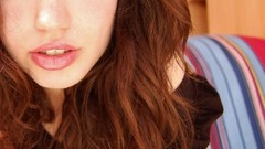 Woman lips long hair brunettes