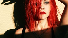 Woman lips models redheads