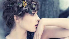 Woman lips Profile faces models