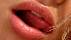 Woman lips tongue