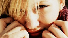 Woman little hugging