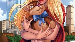 Woman Little Red Riding Hood Wolves blondes panties artwork 