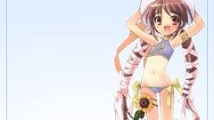 Woman little Simple Background