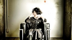 Woman lonely asians artwork