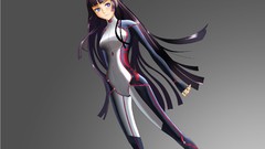 Woman long hair anime girls brunettes guilty crown Tsugumi 