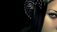 Woman long hair black hair