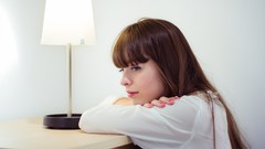 Woman long hair blue eyes brunettes models Pauline Hita