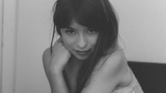 Woman long hair blue eyes brunettes models Pauline Hita