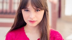 Woman long hair blue eyes brunettes models Pauline Hita