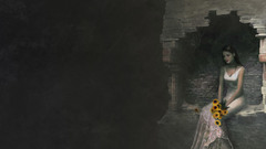 Woman long hair Bricks