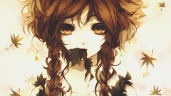 Woman long hair brown eyes