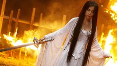 Woman long hair brunettes