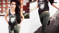 Woman long hair brunettes