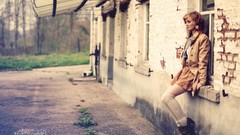 Woman long hair brunettes