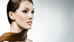 Woman long hair brunettes