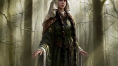 Woman long hair brunettes forests tails