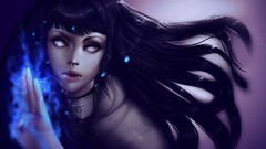 Woman long hair brunettes hyuuga hinata naruto shippuden