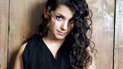 Woman long hair brunettes katie melua models black dress 
