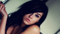 Woman long hair brunettes models